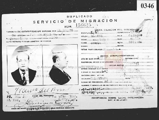 Registro de Inmigrantes Españoles en México. Copia Digital